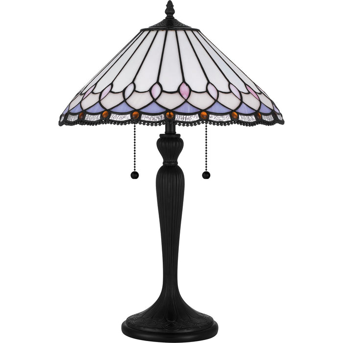 Quoizel TF6149MBK Two Light Table Lamp, Matte Black