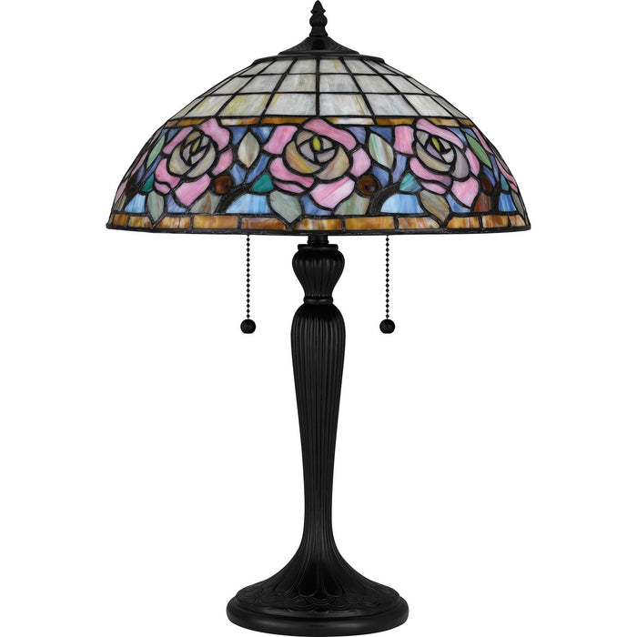Quoizel TF6150MBK Two Light Table Lamp, Matte Black