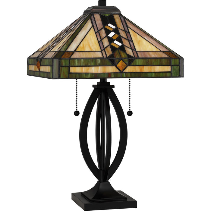 Quoizel TF6152MBK Two Light Table Lamp, Matte Black