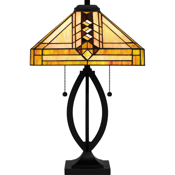 Quoizel TF6152MBK Two Light Table Lamp, Matte Black