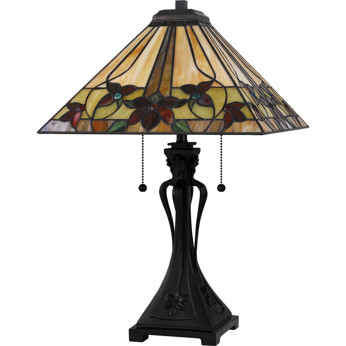 Quoizel TF6153MBK Two Light Table Lamp, Matte Black