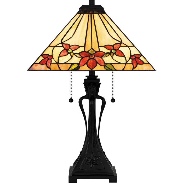 Quoizel TF6153MBK Two Light Table Lamp, Matte Black