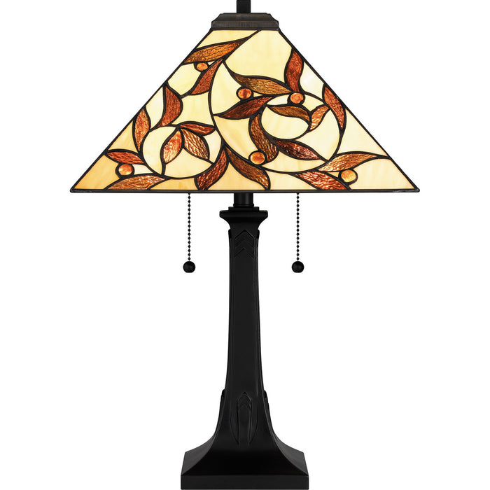 Quoizel TF6154MBK Two Light Table Lamp, Matte Black