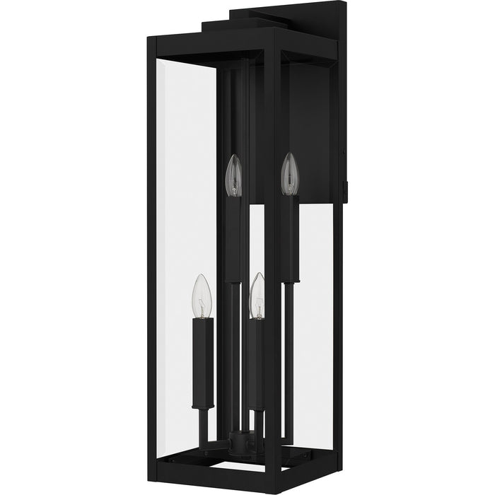 Quoizel WVR8209EK Four Light Outdoor Wall Mount, Earth Black