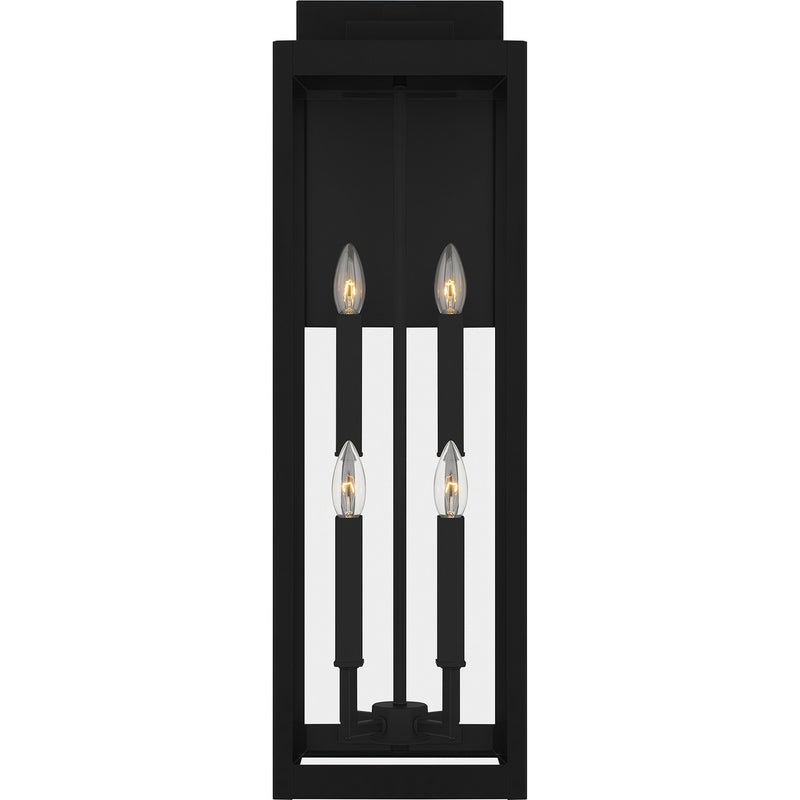 Quoizel WVR8209EK Four Light Outdoor Wall Mount, Earth Black