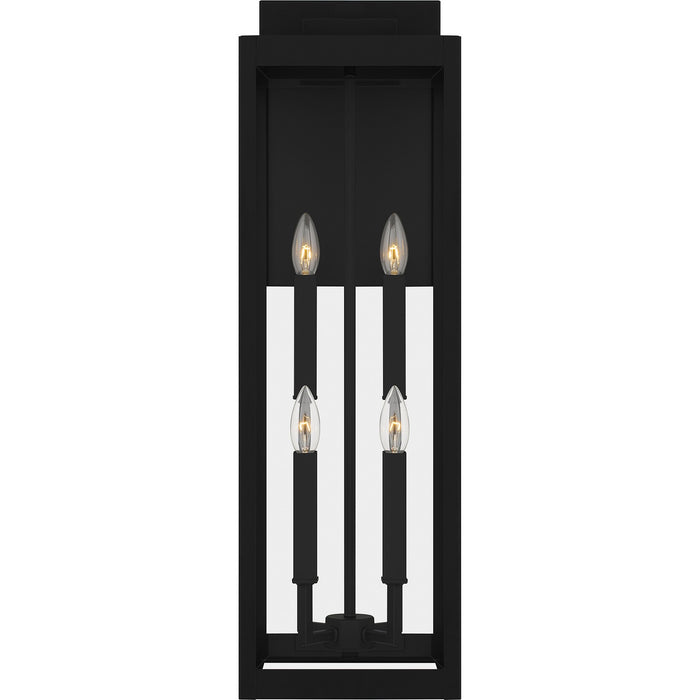 Quoizel WVR8209EK Four Light Outdoor Wall Mount, Earth Black