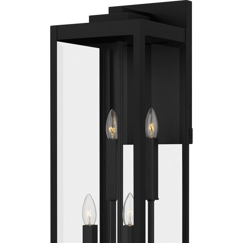 Quoizel WVR8209EK Four Light Outdoor Wall Mount, Earth Black