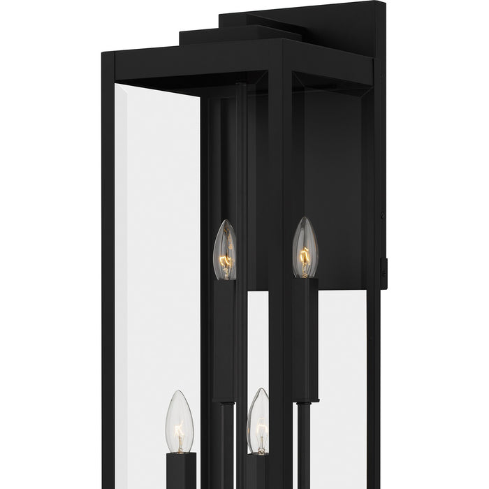 Quoizel WVR8209EK Four Light Outdoor Wall Mount, Earth Black