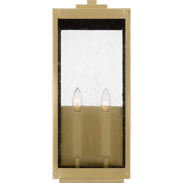 Quoizel WVR8409A Two Light Outdoor Wall Mount, Antique Brass