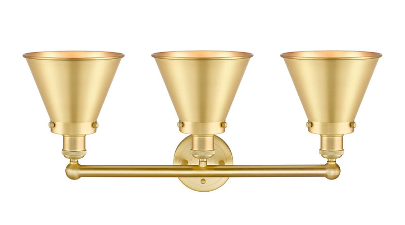 Innovations 616-3W-SG-M13-SG Three Light Bath Vanity, Satin Gold