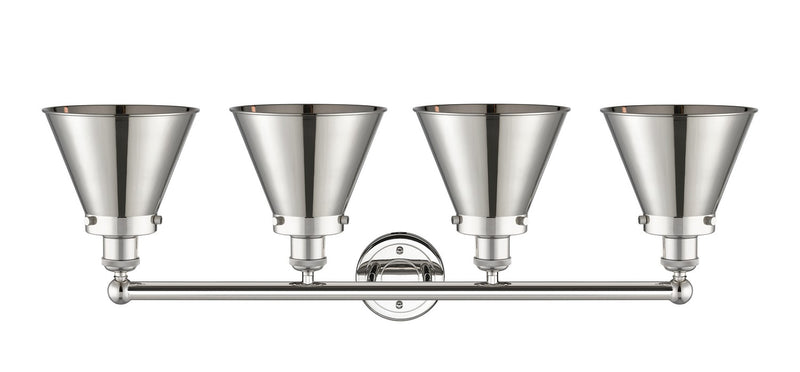 Innovations 616-4W-PN-M13-PN Four Light Bath Vanity, Polished Nickel