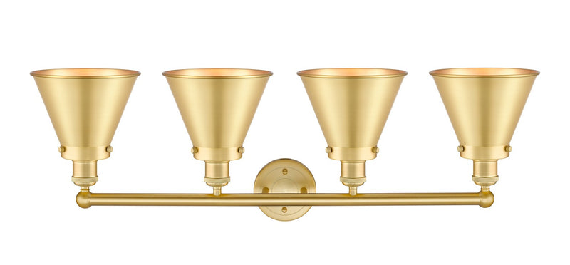 Innovations 616-4W-SG-M13-SG Four Light Bath Vanity, Satin Gold