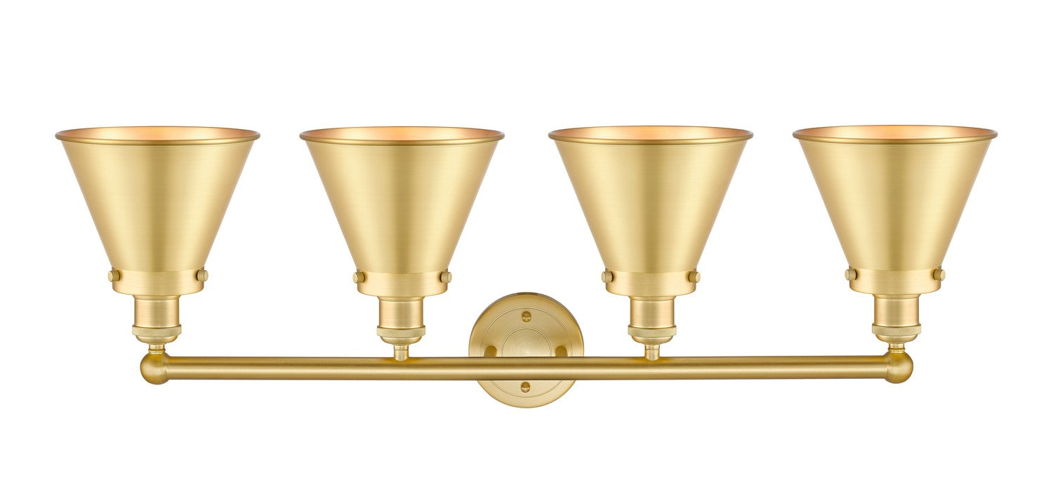 Innovations 616-4W-SG-M13-SG Four Light Bath Vanity, Satin Gold