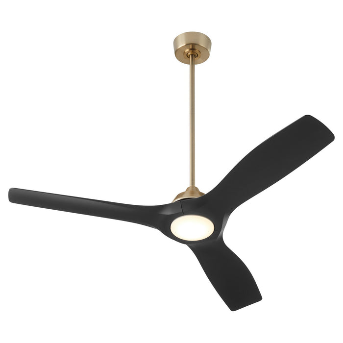 Oxygen 3-118-1540 52" Ceiling Fan, Aged Brass / Black