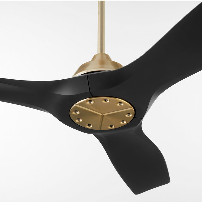 Oxygen 3-118-1540 52" Ceiling Fan, Aged Brass / Black