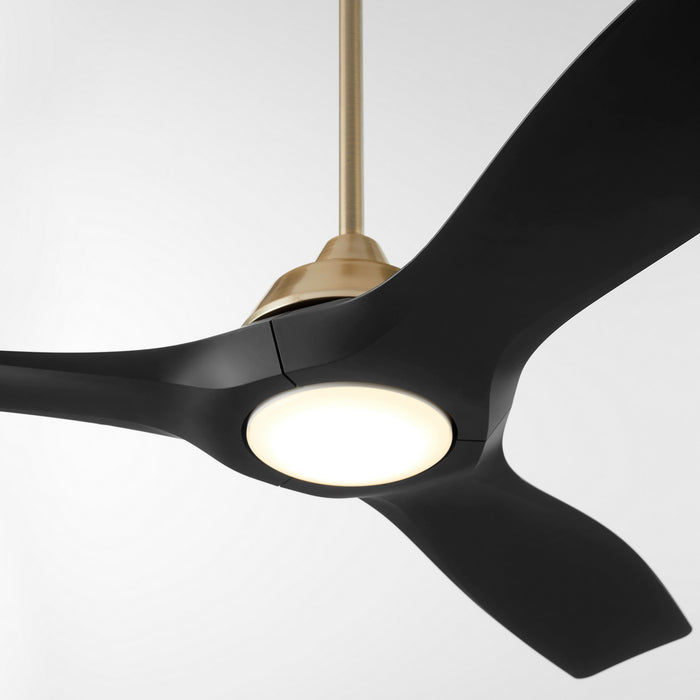 Oxygen 3-118-1540 52" Ceiling Fan, Aged Brass / Black