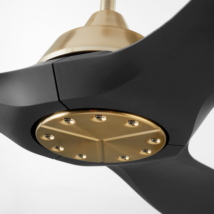 Oxygen 3-118-1540 52" Ceiling Fan, Aged Brass / Black