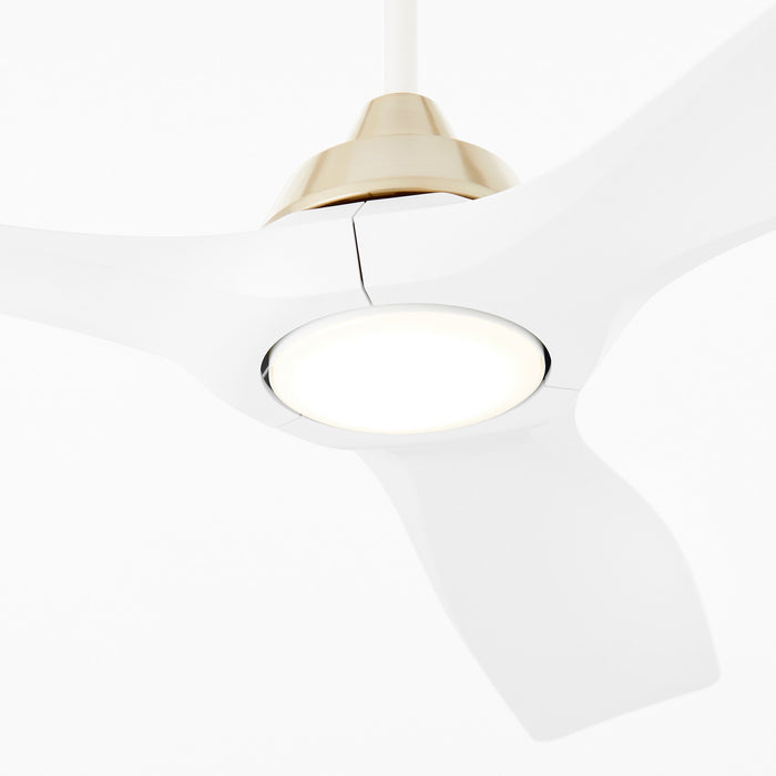 Oxygen 3-118-640 52" Ceiling Fan, Aged Brass / White
