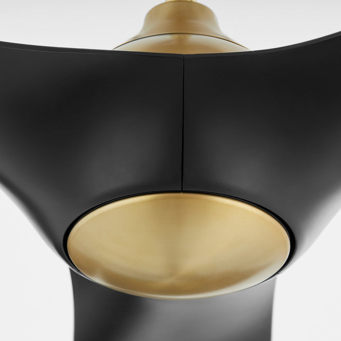Oxygen 3-122-1540 56" Ceiling Fan, Aged Brass / Black