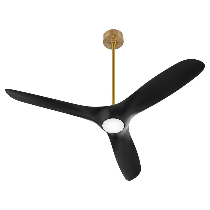 Oxygen 3-122-1540 56" Ceiling Fan, Aged Brass / Black