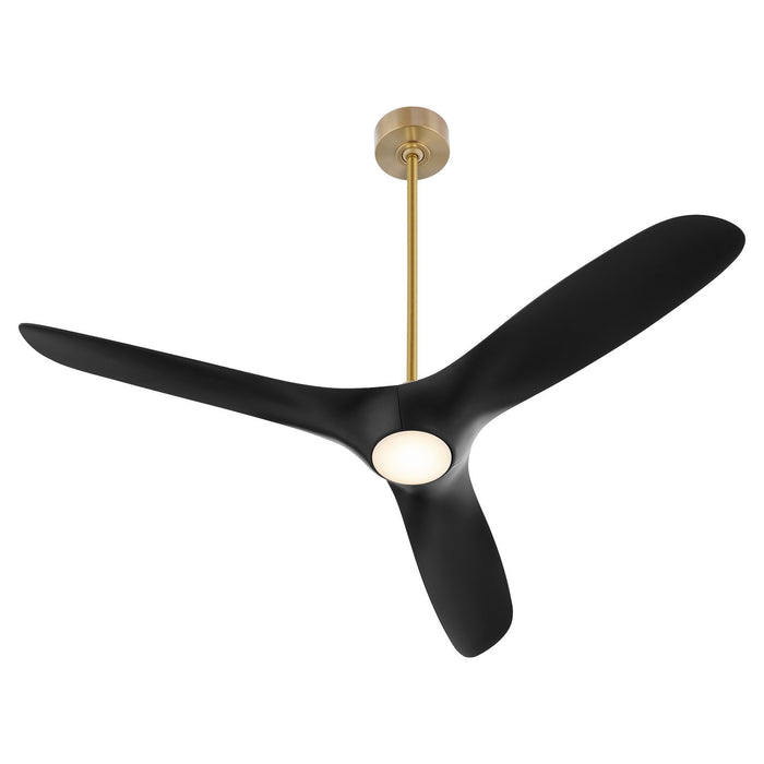 Oxygen 3-122-1540 56" Ceiling Fan, Aged Brass / Black