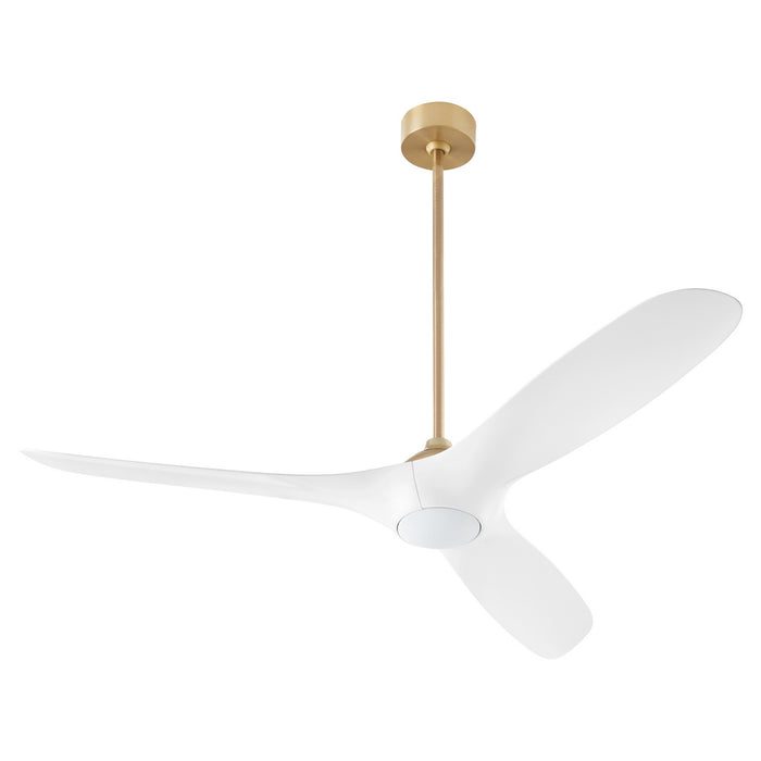 Oxygen 3-122-640 56" Ceiling Fan, Aged Brass / White