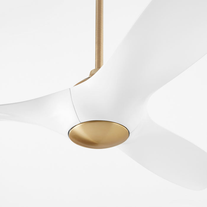 Oxygen 3-122-640 56" Ceiling Fan, Aged Brass / White