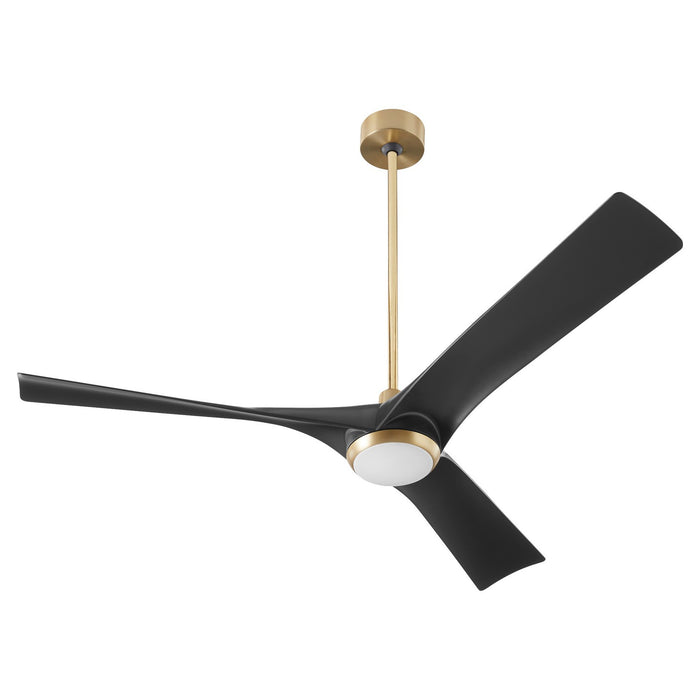 Oxygen 3-123-1540 58" Ceiling Fan, Aged Brass / Black