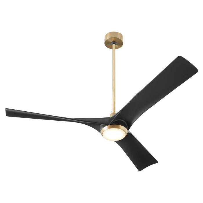 Oxygen 3-123-1540 58" Ceiling Fan, Aged Brass / Black