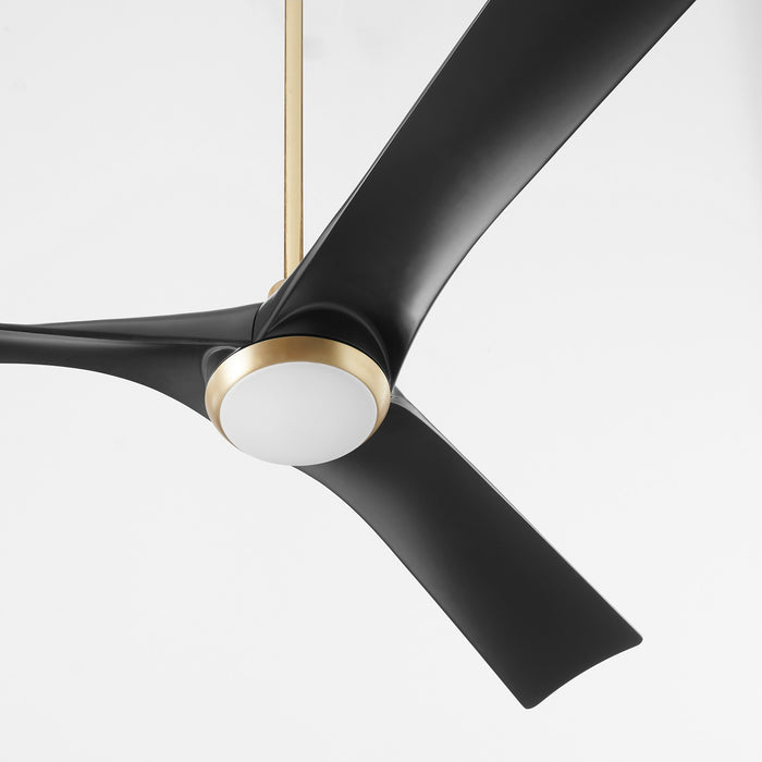 Oxygen 3-123-1540 58" Ceiling Fan, Aged Brass / Black