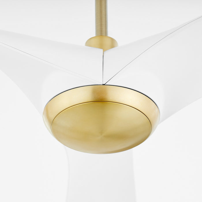 Oxygen 3-123-640 58" Ceiling Fan, Aged Brass / White