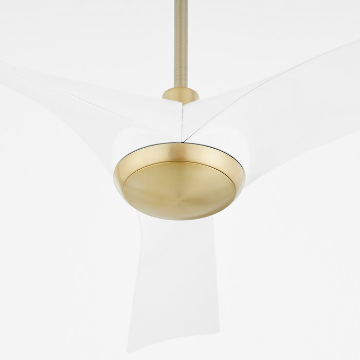Oxygen 3-123-640 58" Ceiling Fan, Aged Brass / White