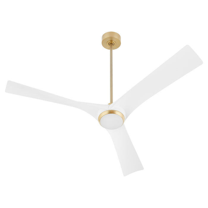 Oxygen 3-123-640 58" Ceiling Fan, Aged Brass / White