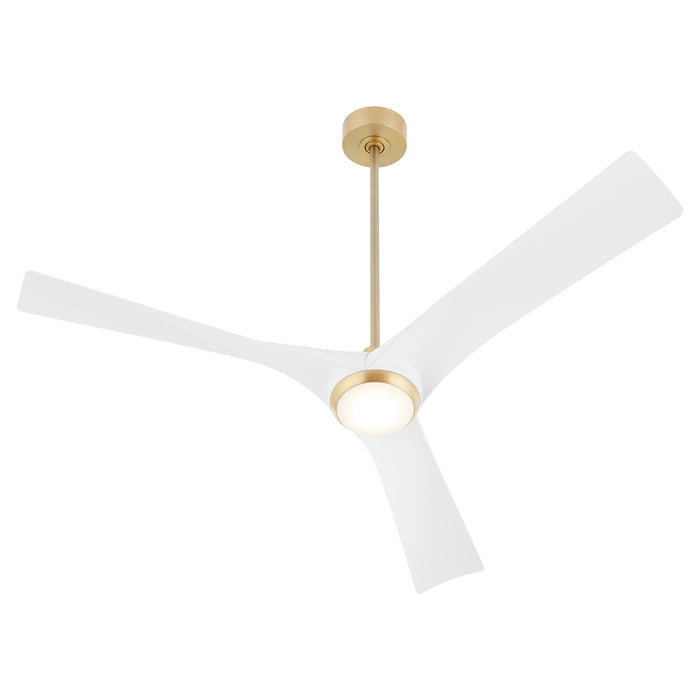 Oxygen 3-123-640 58" Ceiling Fan, Aged Brass / White