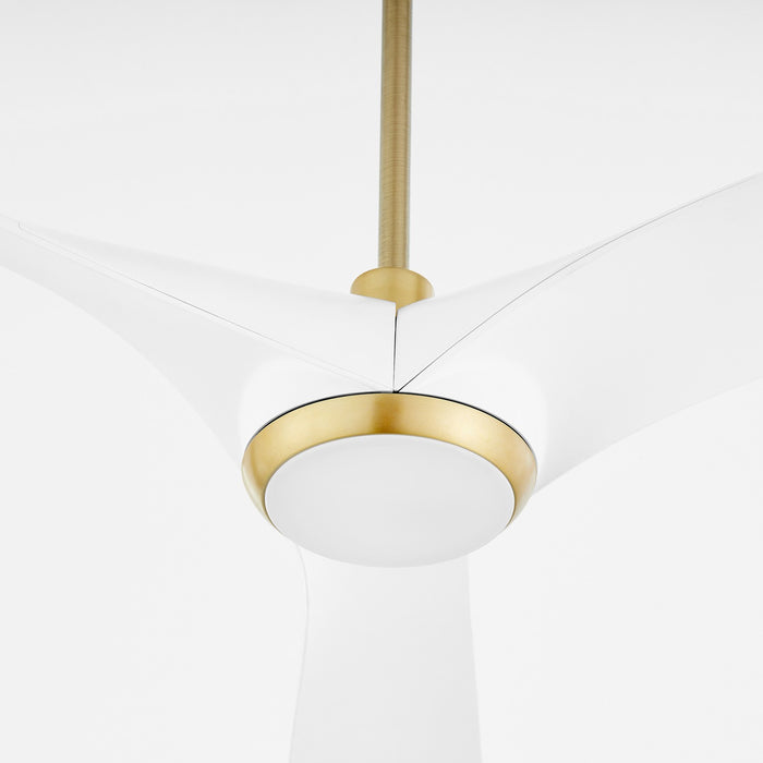 Oxygen 3-123-640 58" Ceiling Fan, Aged Brass / White