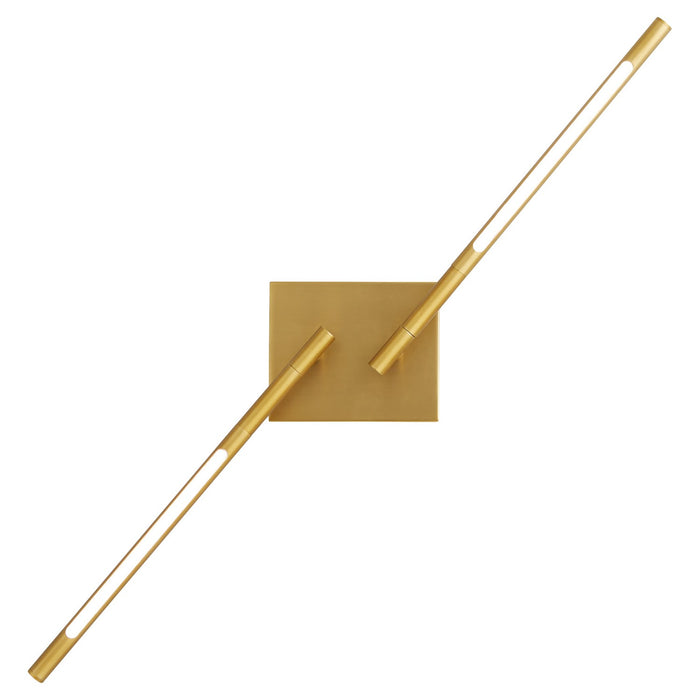 Oxygen 3-404-40 LED Wall Sconce, Aged Brass