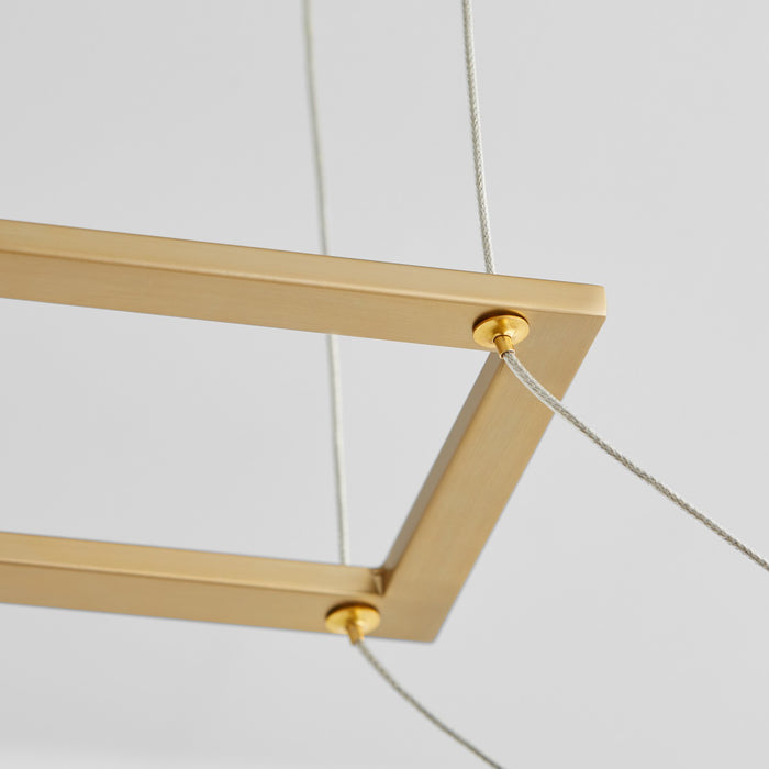 Oxygen 3-6055-40 LED Pendant, Aged Brass