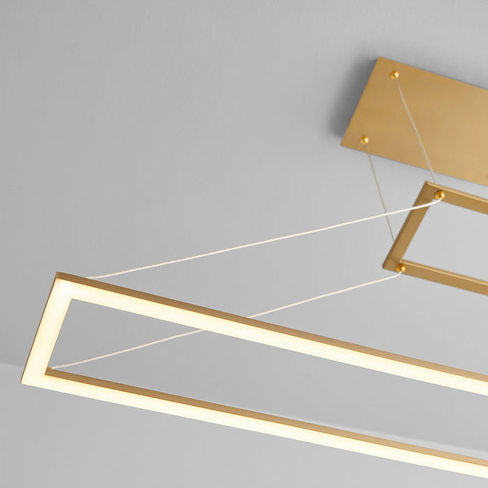 Oxygen 3-6055-40 LED Pendant, Aged Brass