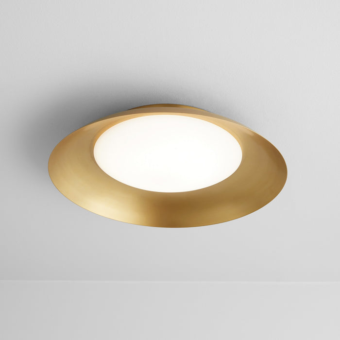 Oxygen 3-679-40 LED Ceiling Mount, Aged Brass