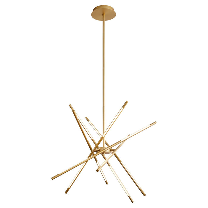 Oxygen 3-803-40 LED Pendant, Aged Brass