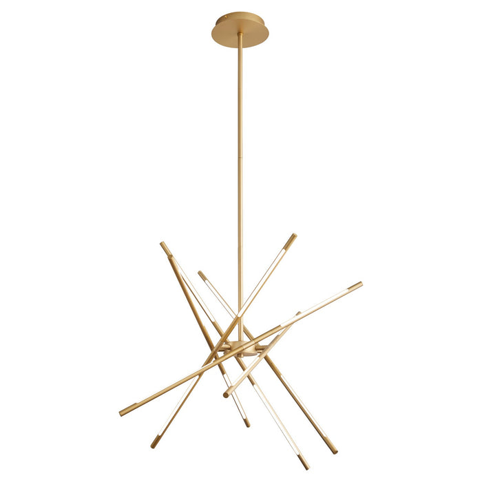 Oxygen 3-803-40 LED Pendant, Aged Brass