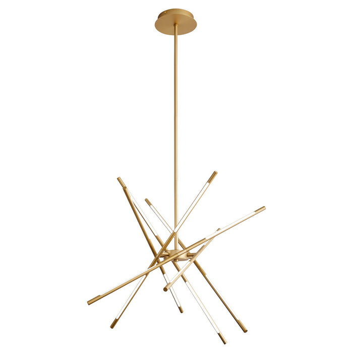 Oxygen 3-803-40 LED Pendant, Aged Brass