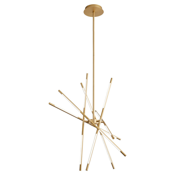 Oxygen 3-803-40 LED Pendant, Aged Brass