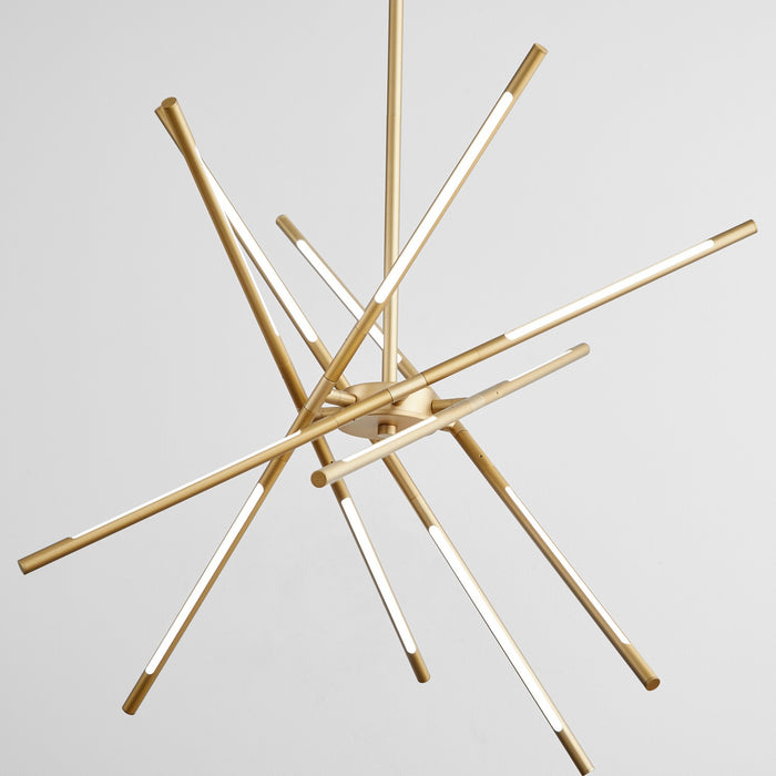 Oxygen 3-803-40 LED Pendant, Aged Brass