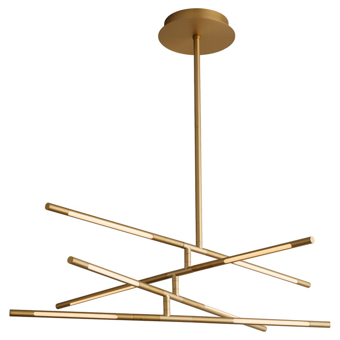 Oxygen 3-804-40 LED Pendant, Aged Brass