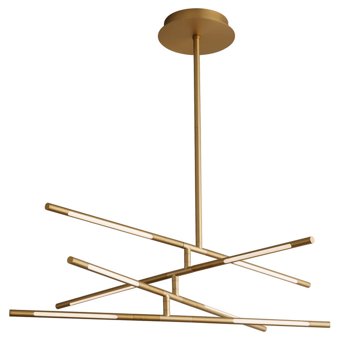 Oxygen 3-804-40 LED Pendant, Aged Brass