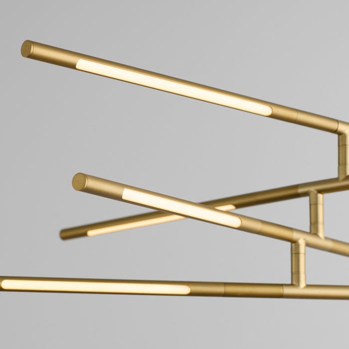 Oxygen 3-804-40 LED Pendant, Aged Brass