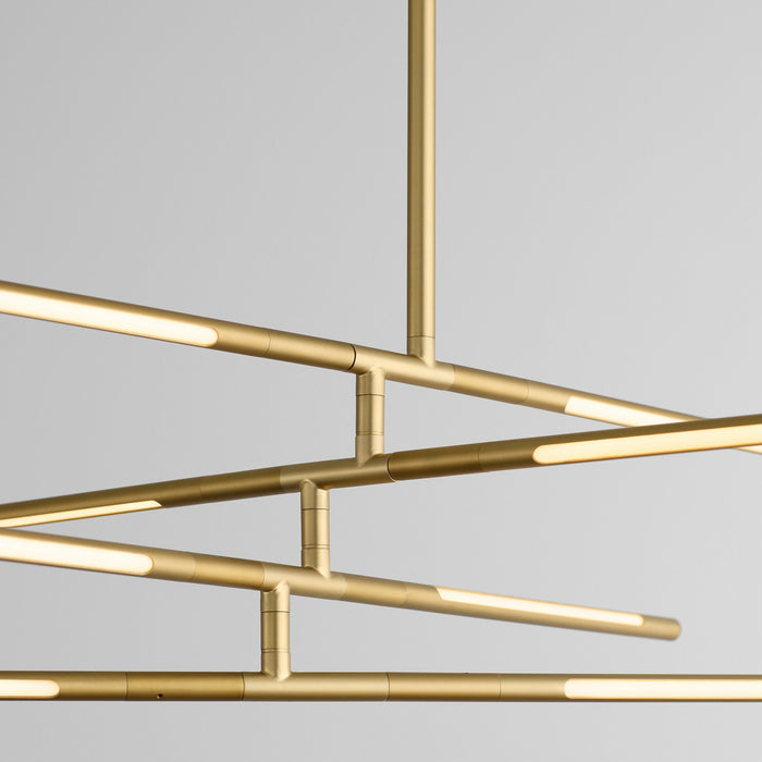 Oxygen 3-804-40 LED Pendant, Aged Brass