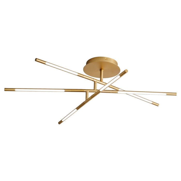 Oxygen 3-805-40 LED Ceiling Mount, Aged Brass