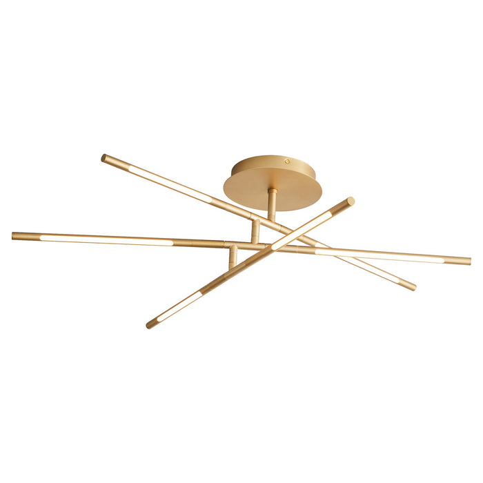 Oxygen 3-805-40 LED Ceiling Mount, Aged Brass